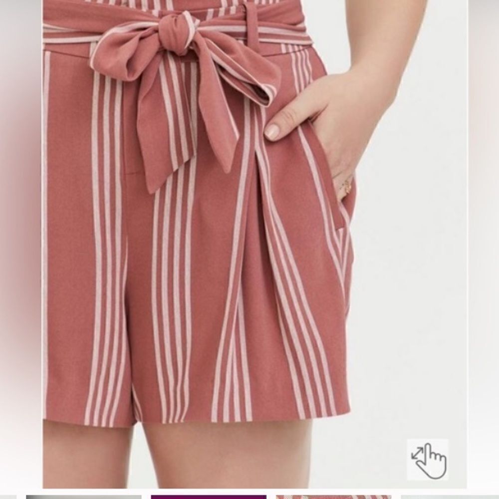 Torrid Stretch Crepe Mid-Rise Tie-Front Shorts Size 20 New with Tags